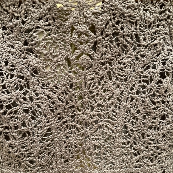 Anthropologie S crochet grey bolero sweater (New) - Picture 4 of 12